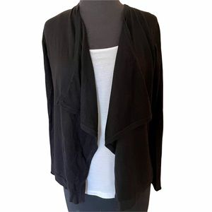 Loft Cascade Front Black Cardigan